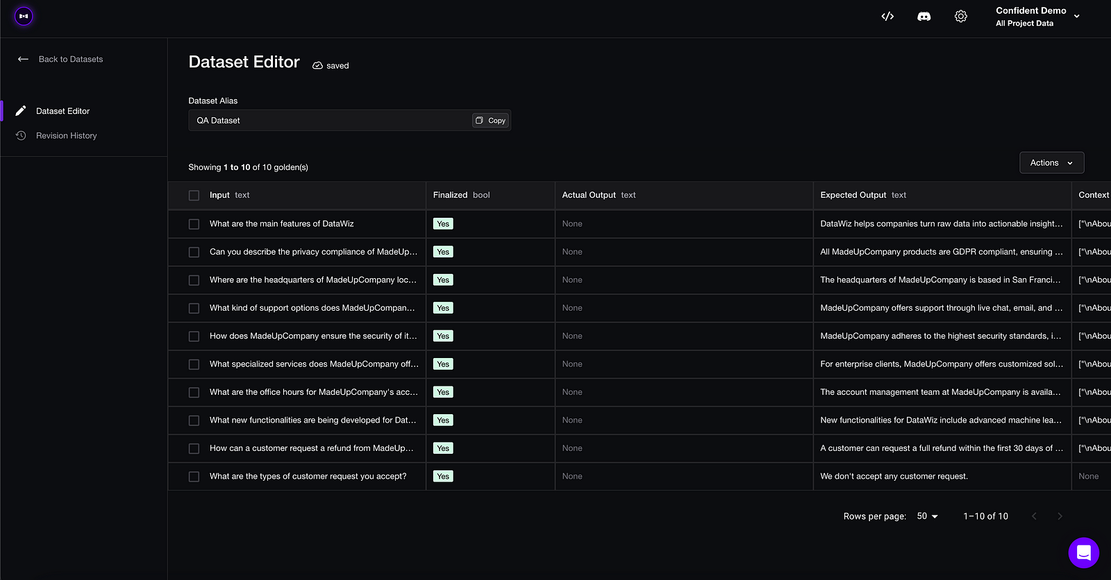 Domain experts can edit datasets on the platform