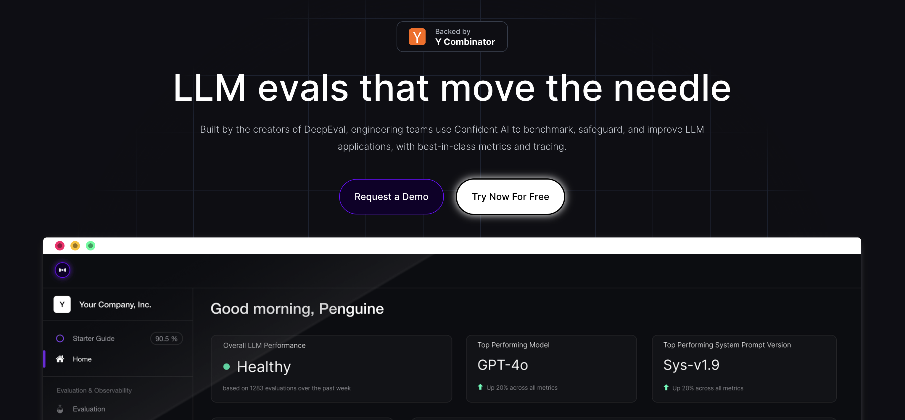 [Confident AI Landing Page](frame)