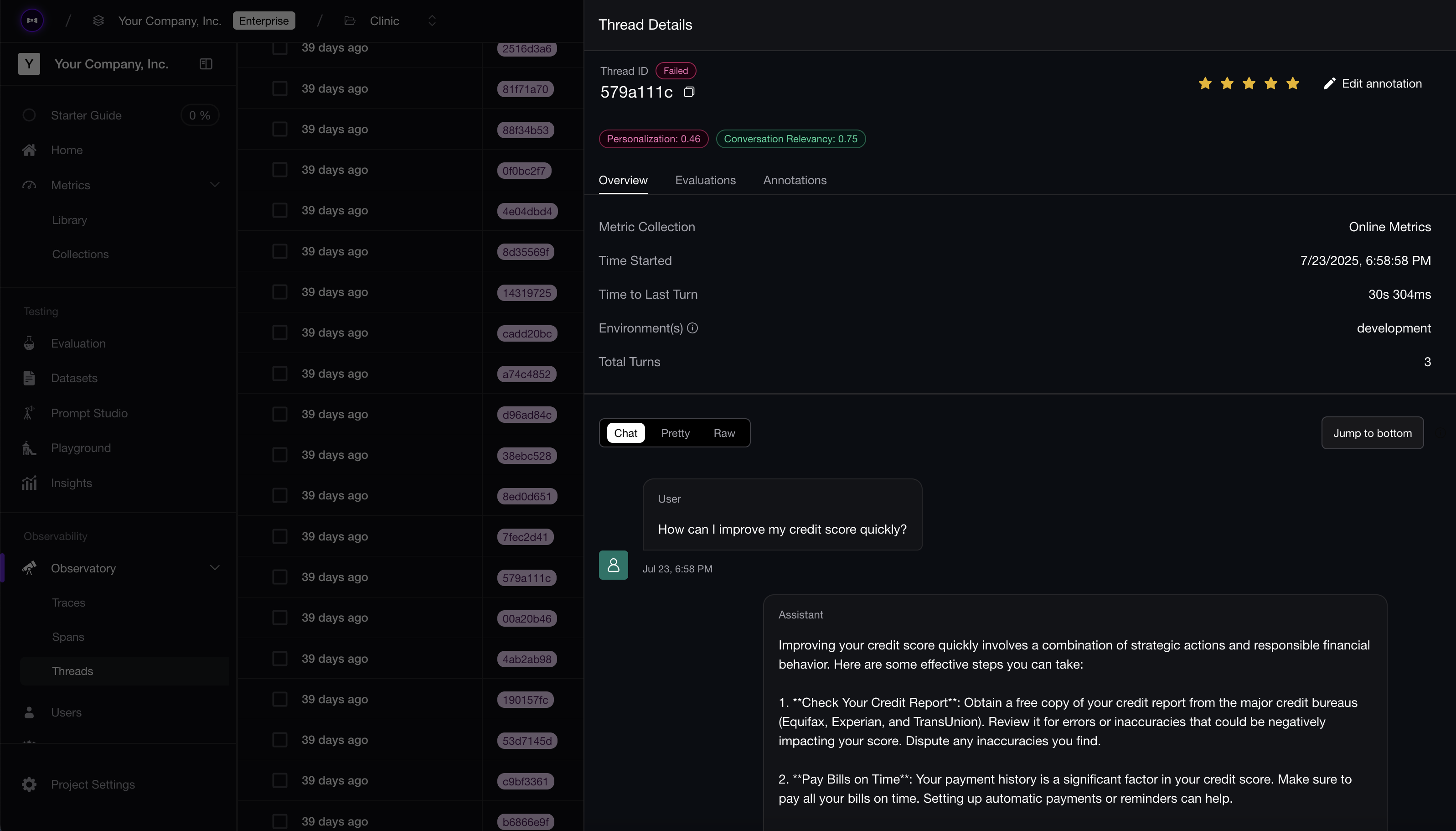Confident AI Conversation Testing