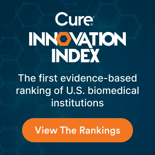 Cure Innovation Index promo. Used as the right-rail in-article ad on wewillcure.com articles. Drives to /innovation-index.