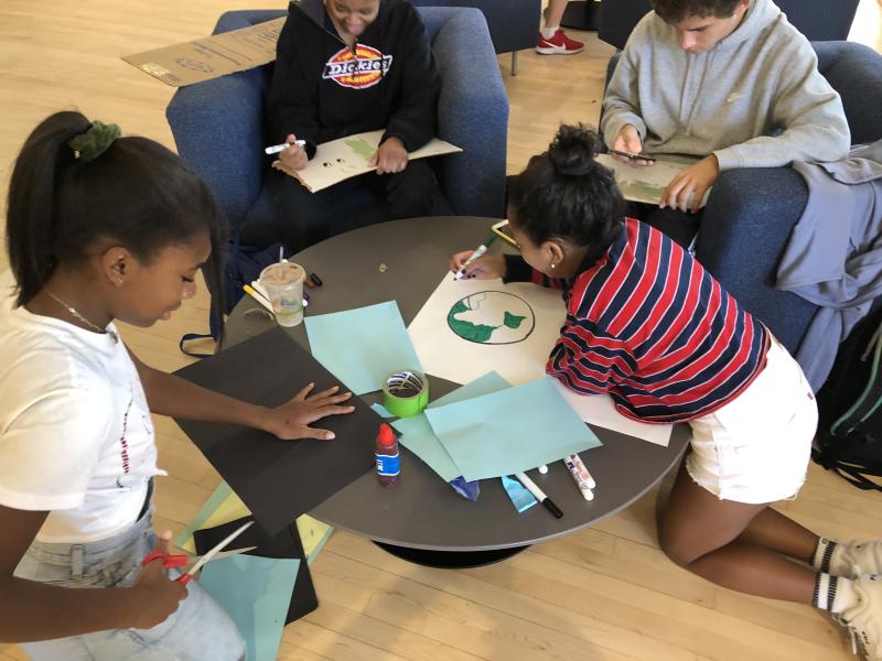 ECFS Students Design Protest Signs for the Climate Strike 