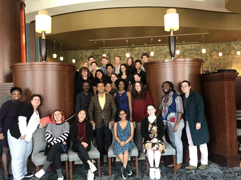 Fieldston Upper students and faculty visit Mayor Steven Reed in Montgomery, Alabama.