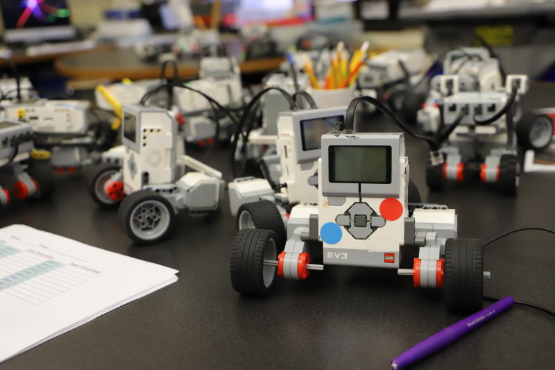 Ethical Culture 5th Graders explore robotics with EV3 machines.