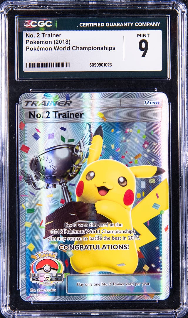 2018 No. 2 Trainer Pikachu Trophy CGC 9 Sells for $32K
