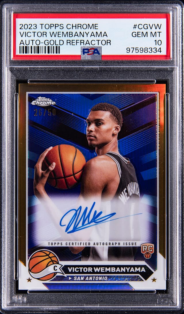 Victor Wembanyama 2023-24 Gold Auto /50 PSA 10 Sale