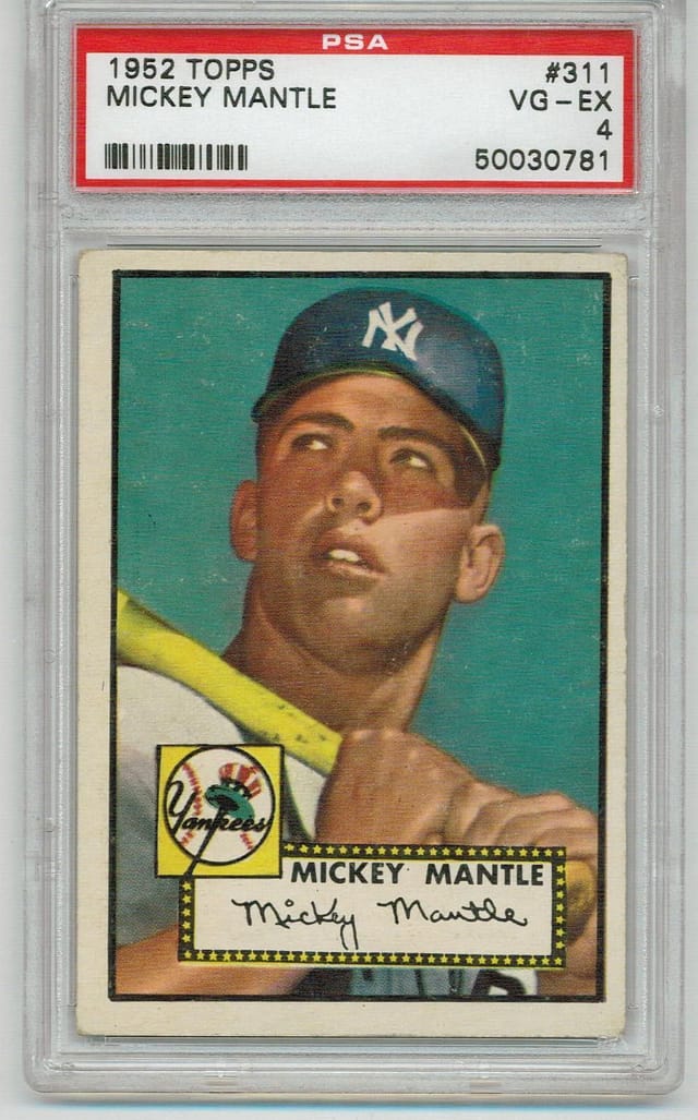 1952 Topps Mickey Mantle #311 PSA 4 sale review