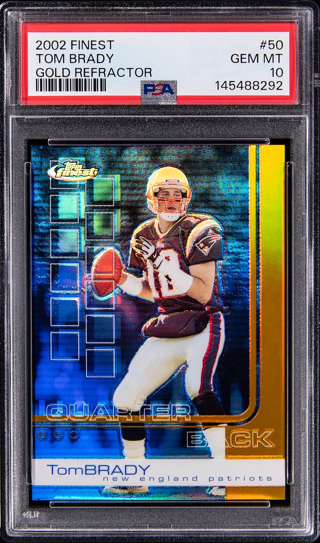 2002 Finest Gold Refractor Tom Brady PSA 10 Sale