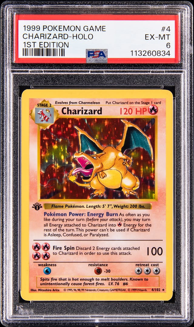 PSA 6 1st Edition Charizard Sells for $18,605