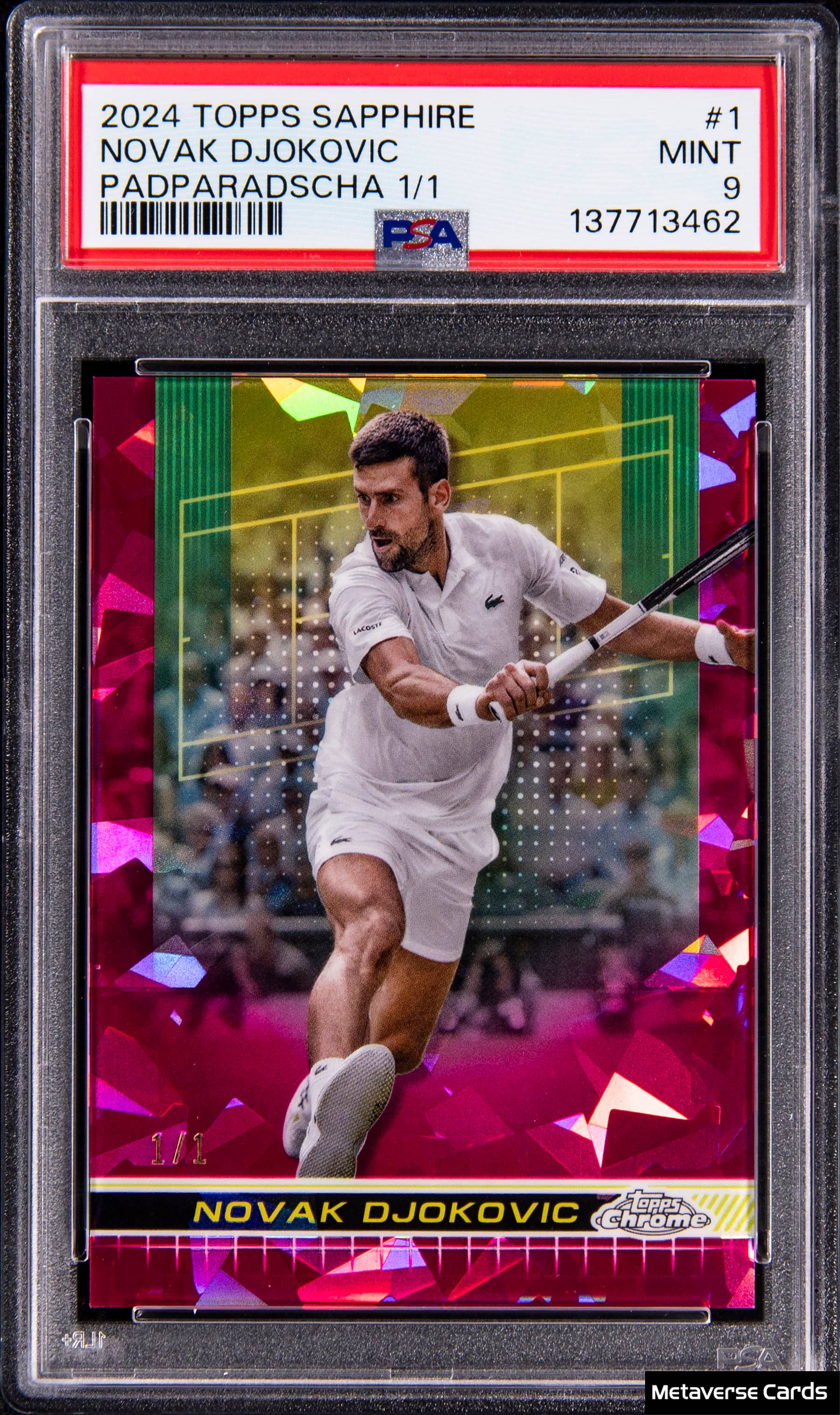 Novak Djokovic 2024 Sapphire Padparadscha 1/1 Sale