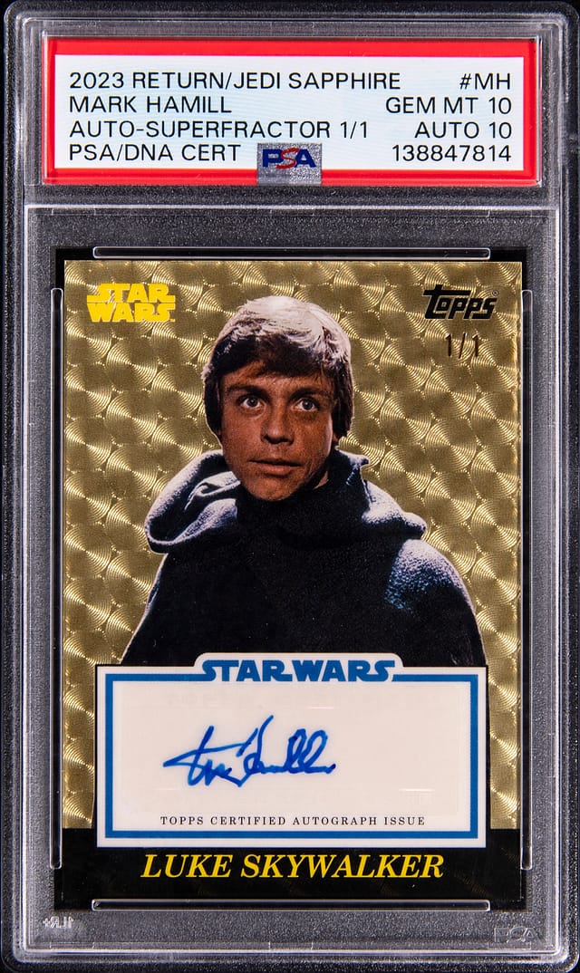 Mark Hamill 2023 Sapphire SuperFractor Sells for $12K