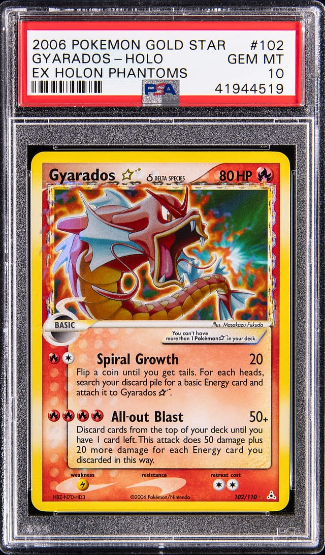 Gold Star Gyarados PSA 10 Sells for $80,520