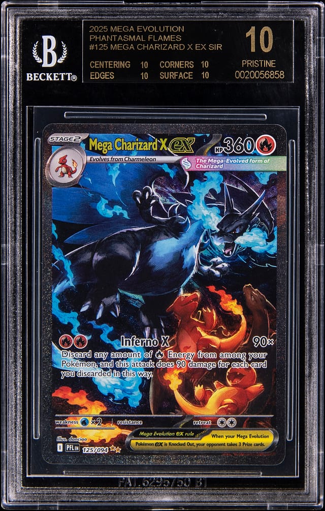 BGS Black Label Mega Charizard X ex SIR Hits $34.9K