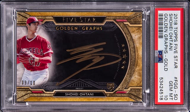 2018 Ohtani Five Star Golden Graphs Gold PSA 10 Sale