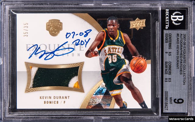2007-08 Exquisite Kevin Durant RPA Sells for $50K