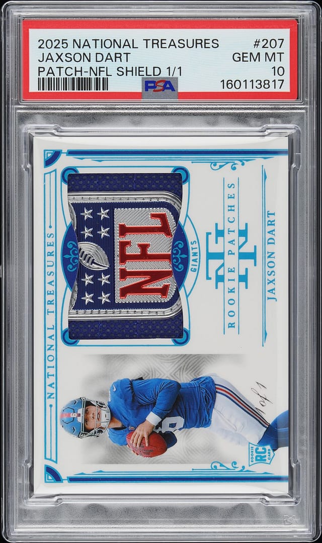 Jaxson Dart 2025 NT NFL Shield 1/1 PSA 10 Sells for $793K