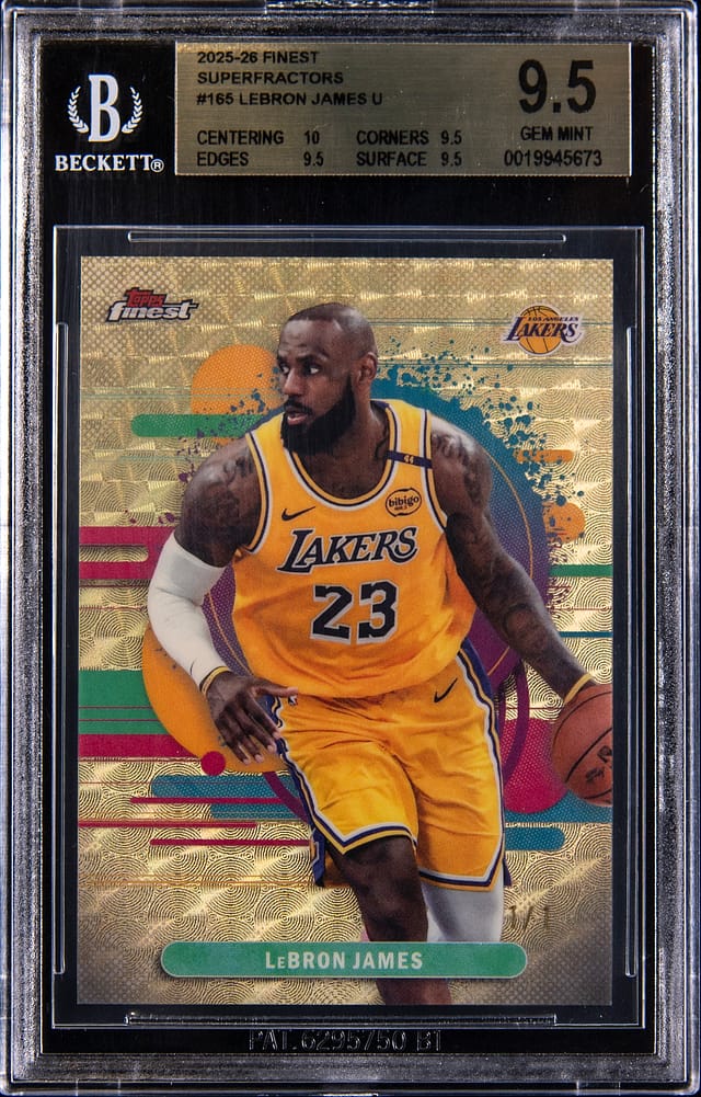 LeBron 2025-26 Finest SuperFractor 1/1 Sells for $74K