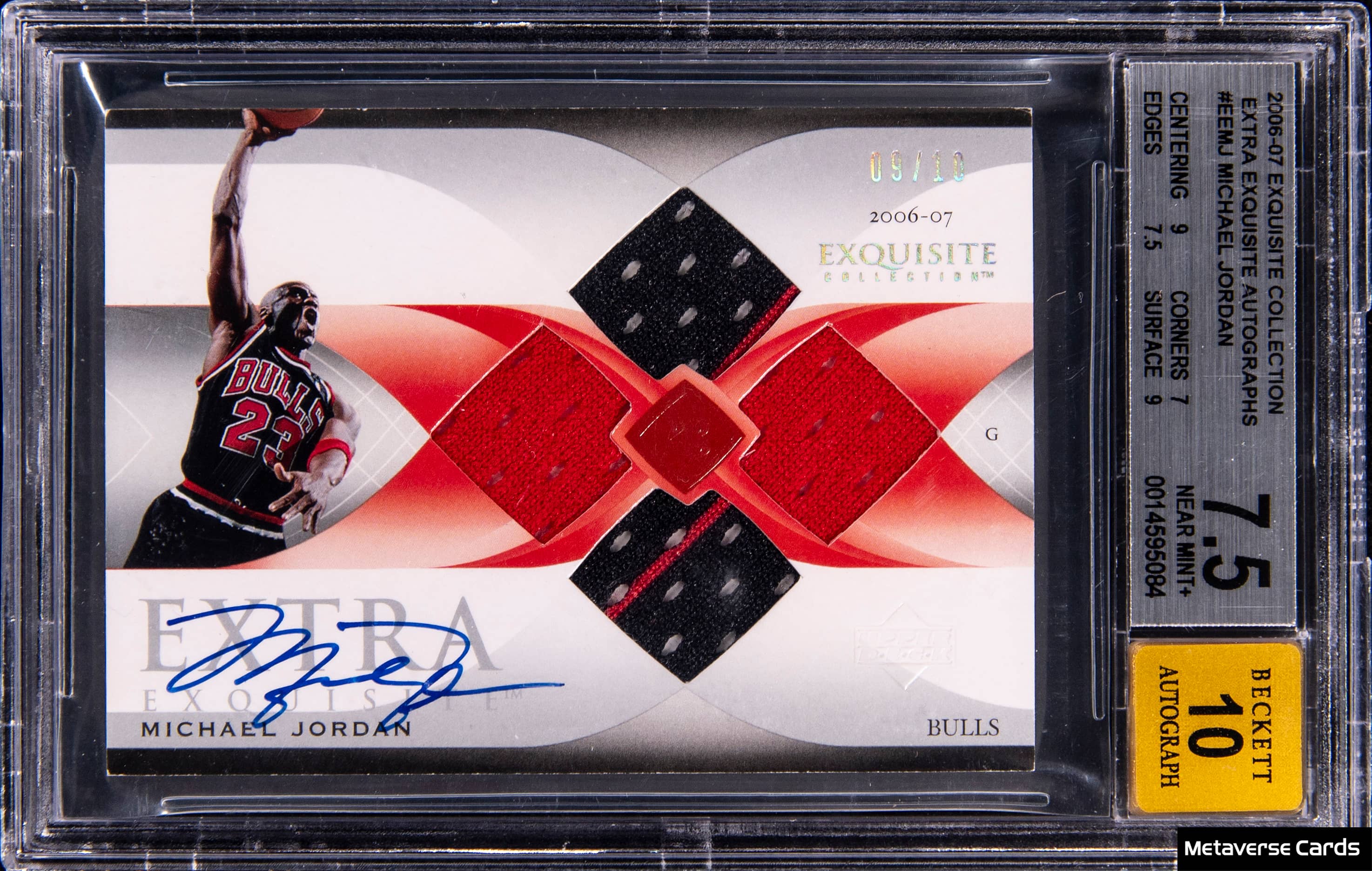 2006-07 Exquisite Michael Jordan Auto Relic Sale