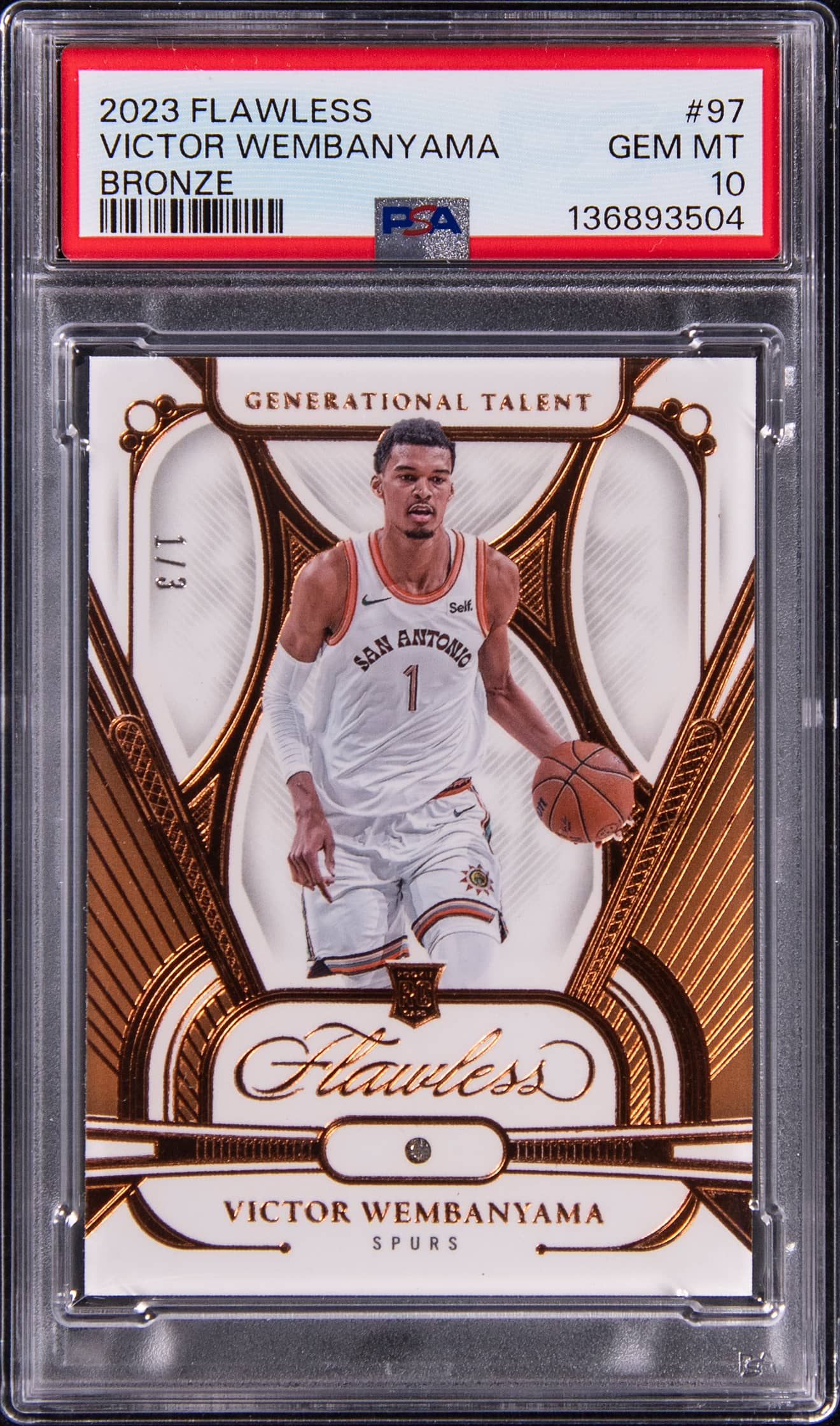 Victor Wembanyama Flawless /3 Diamond Rookie Sold