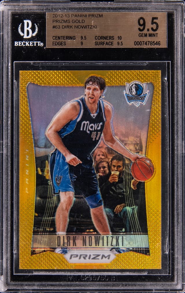 2012-13 Prizm Gold Dirk Nowitzki BGS 9.5 Sale
