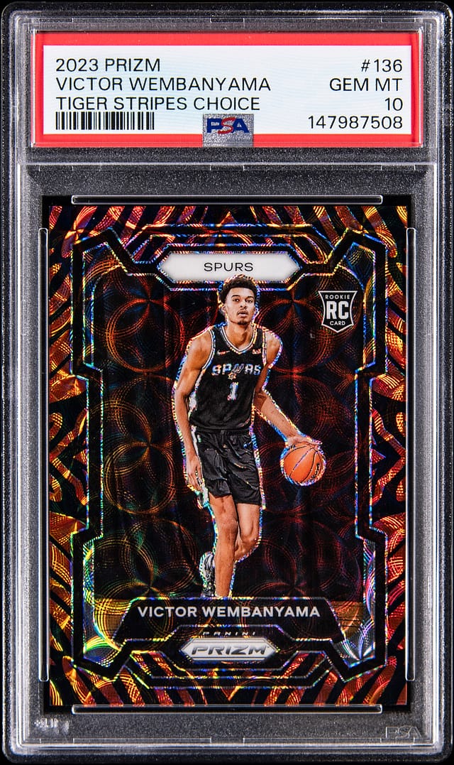 Wembanyama Prizm Tiger Stripes PSA 10 Sells for $47K