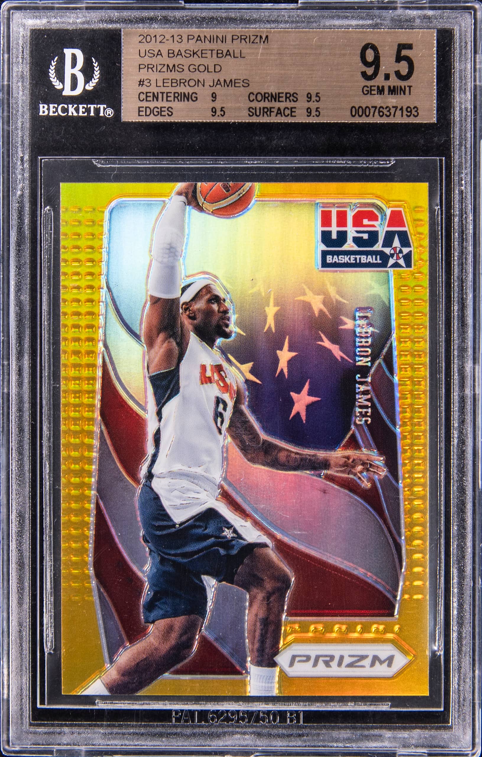 LeBron 2012 Prizm USA Gold /10 BGS 9.5 Sale Review