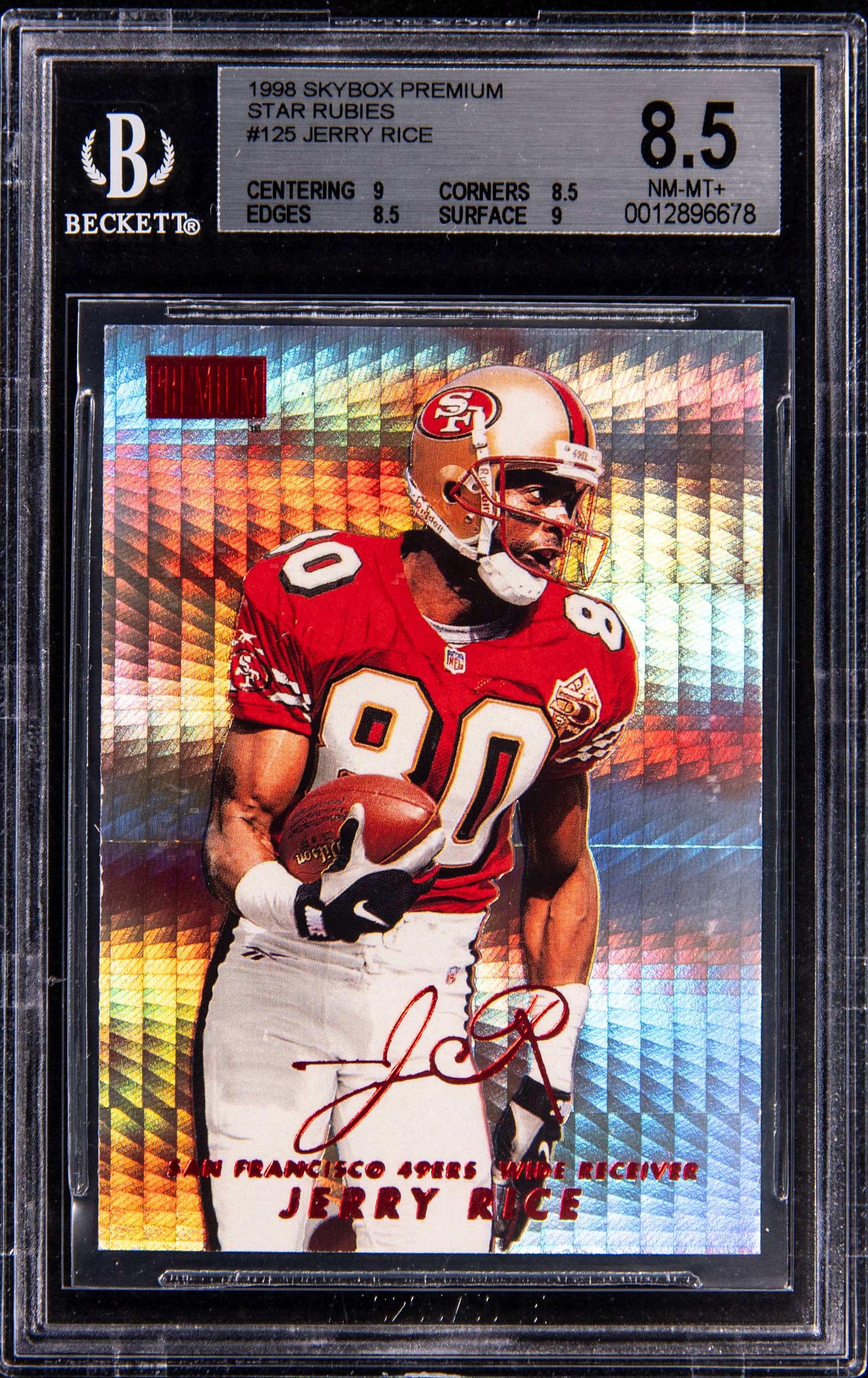 1998 Star Rubies Jerry Rice /50 BGS 8.5 sale