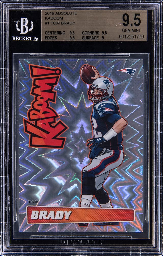 2019 Tom Brady Kaboom BGS 9.5 sells for $15,860