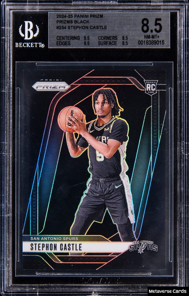 Stephon Castle Prizm Black 1/1 Rookie Sells for $104K