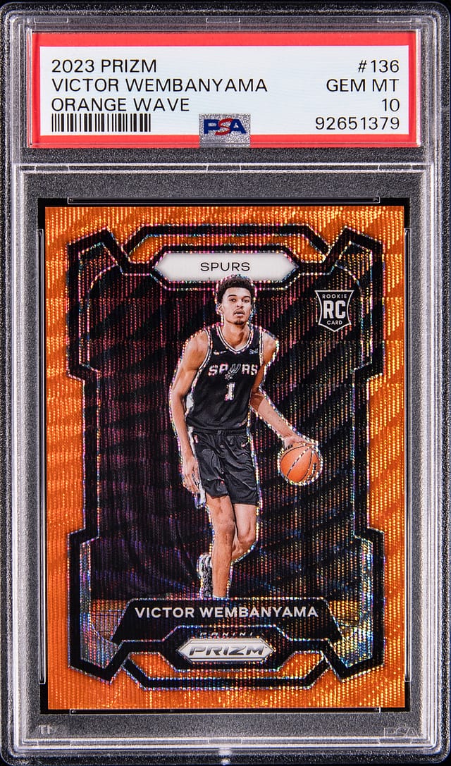 Victor Wembanyama Prizm Orange Wave PSA 10 Sale