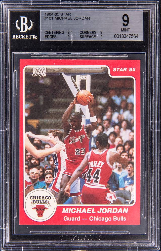 1984-85 Star #101 Michael Jordan BGS 9 sells at Goldin