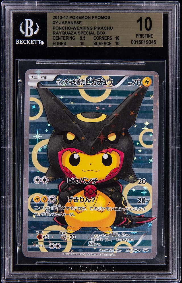 Poncho-Wearing Pikachu Rayquaza BGS 10 Sells for $14K