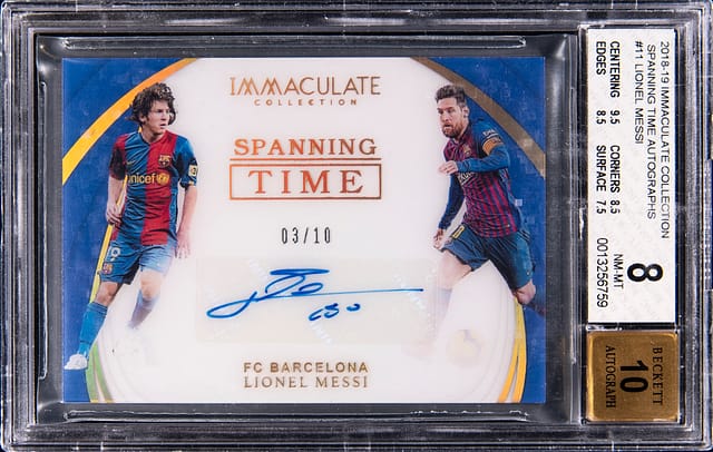 2018-19 Immaculate Messi Auto /10 Sells for $15,250