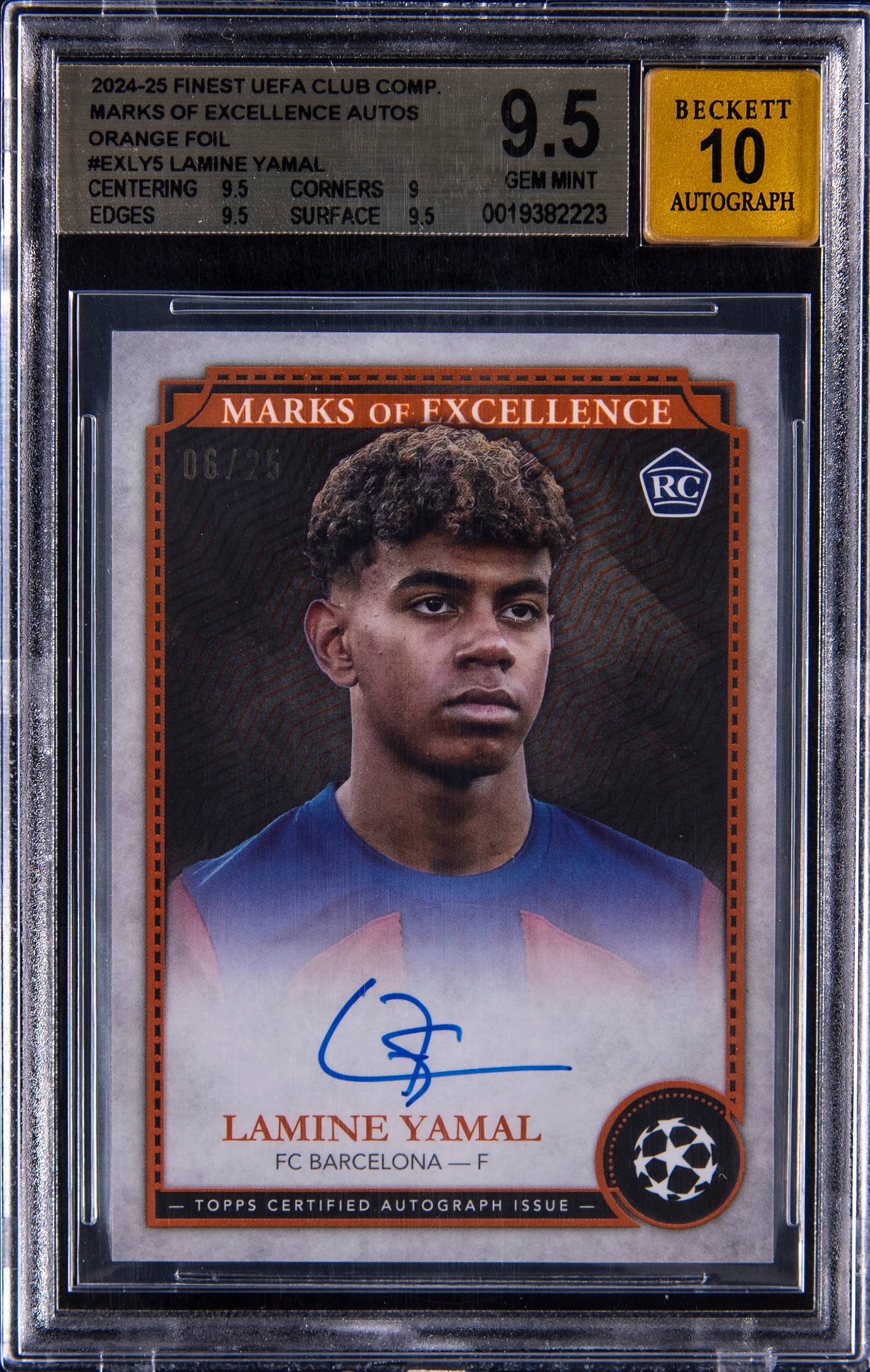 Lamine Yamal 2024-25 Finest Orange Auto /25 Sells