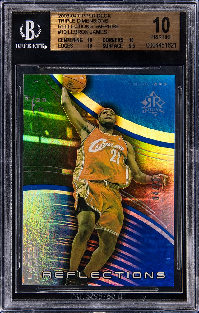 LeBron Reflections Sapphire /10 BGS 10 Sells for $20K