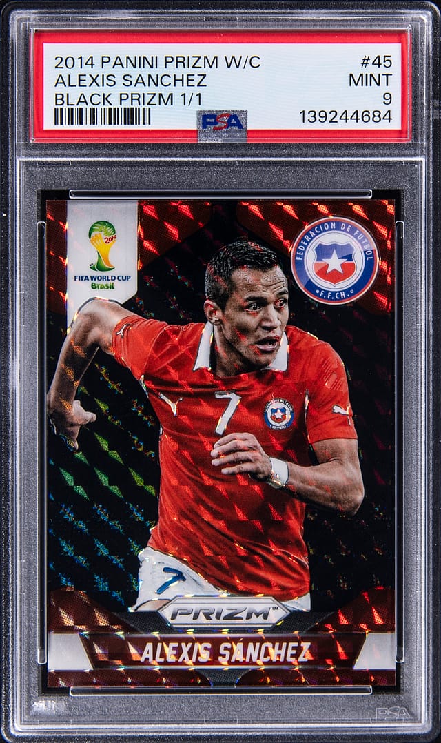 2014 Prizm WC Alexis Sanchez Black 1/1 PSA 9 Sale