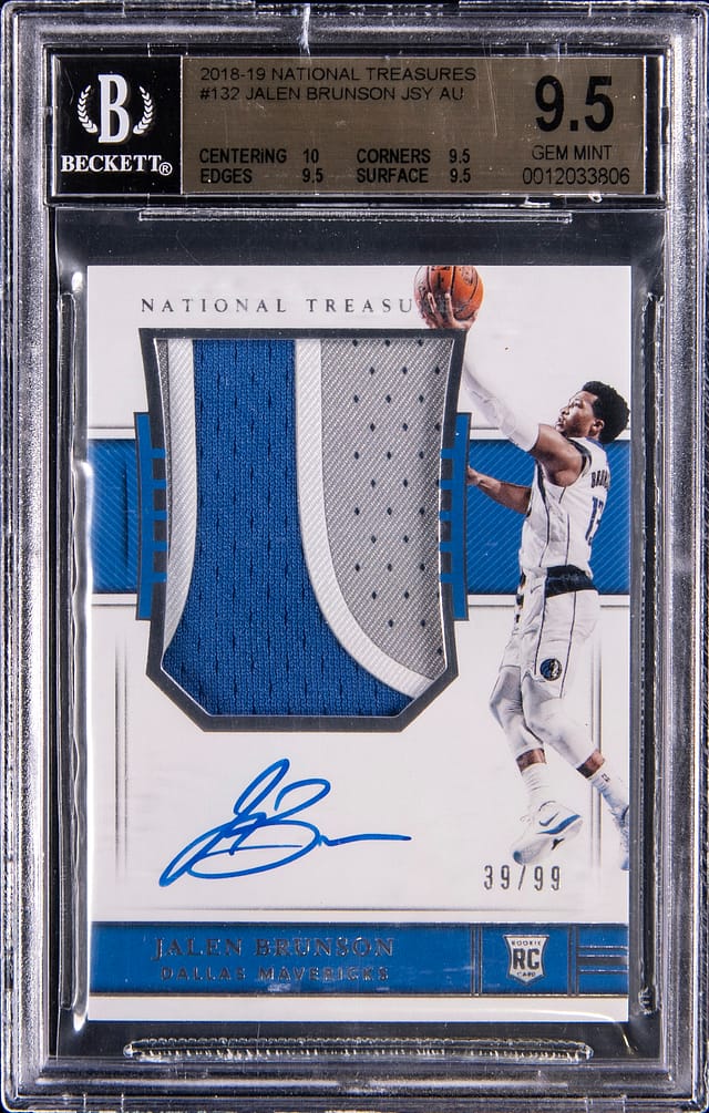 Jalen Brunson 2018 NT RPA BGS 9.5 Sells for $13.4K