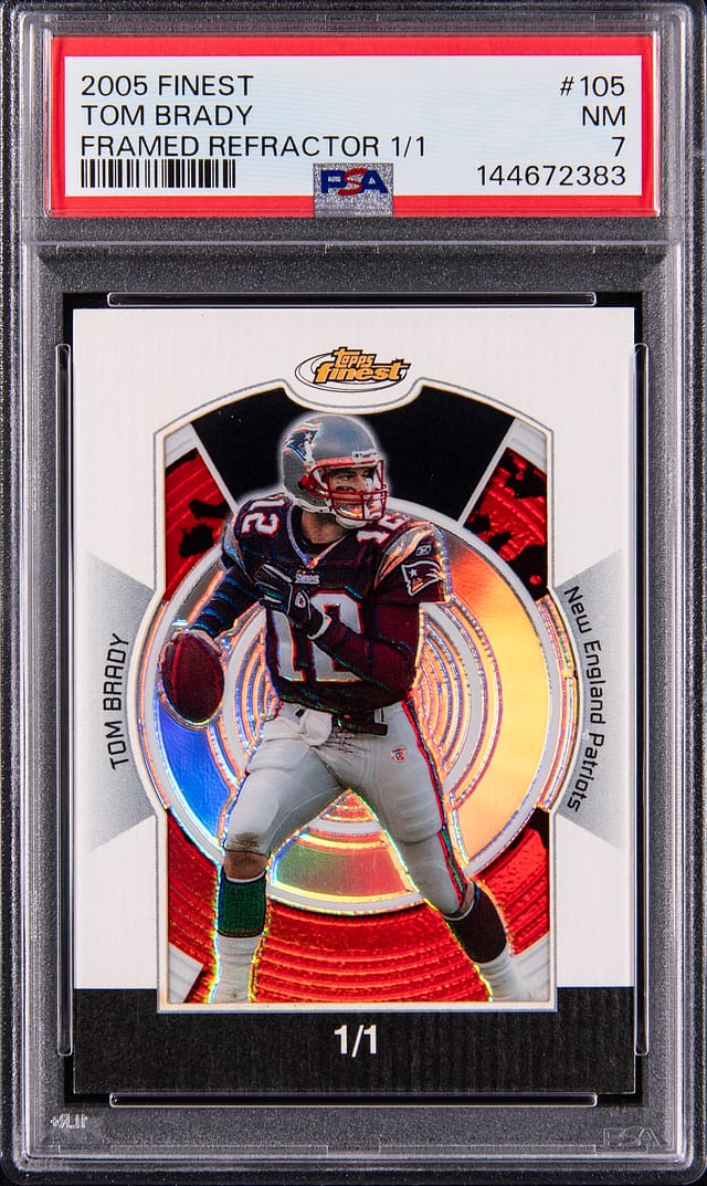 2005 Topps Finest Tom Brady 1/1 sells for $64K