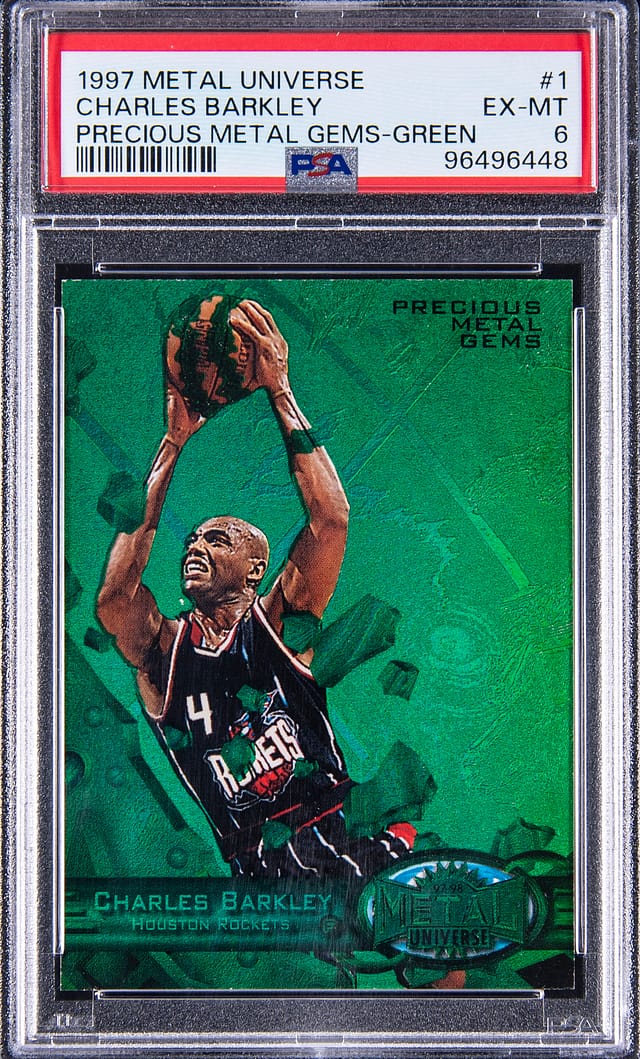 Charles Barkley 1997-98 PMG Green PSA 6 sells
