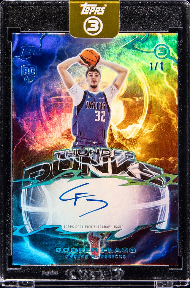 Cooper Flagg Thunder Dunks 1/1 Rookie Sells at Goldin