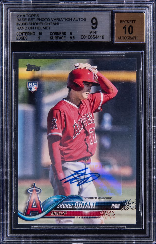 2018 Topps Ohtani Auto /5 BGS 9 Sells for $54,900