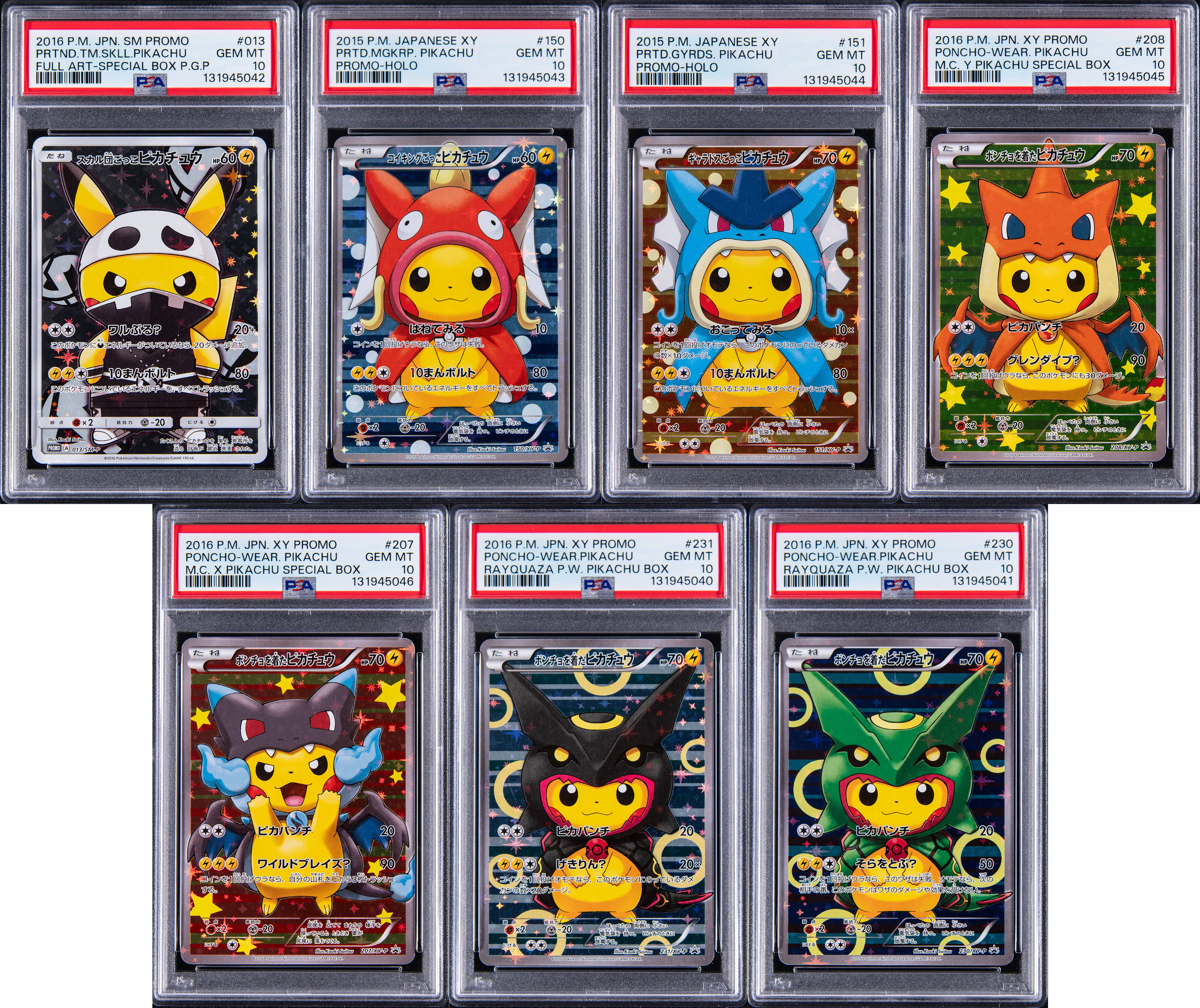 2015-16 Poncho-Wearing Pikachu PSA 10 Set Sells Big