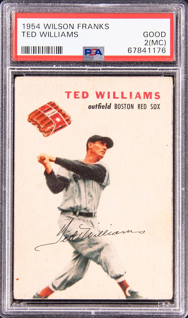 1954 Wilson Franks Ted Williams PSA 2 Sale at Goldin