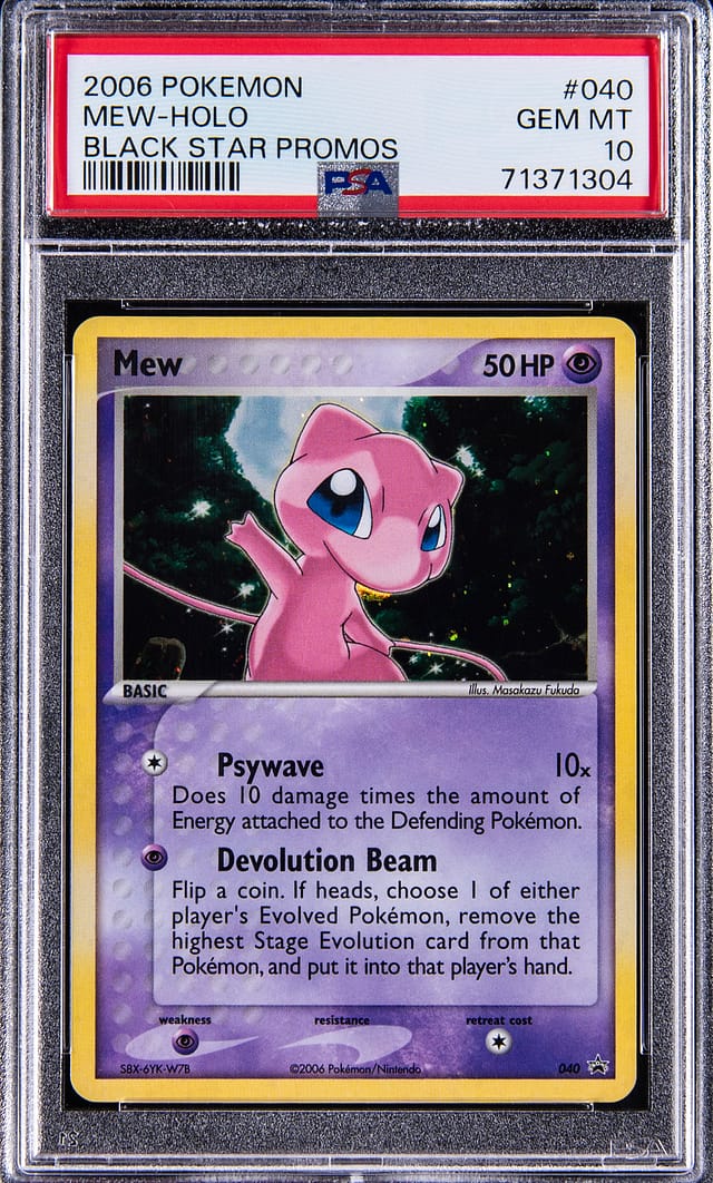2006 Mew Black Star Promo PSA 10 Sells for $43,920