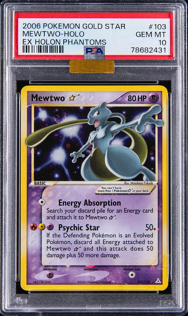 Gold Star Mewtwo PSA 10 Sells for $80,520 at Goldin