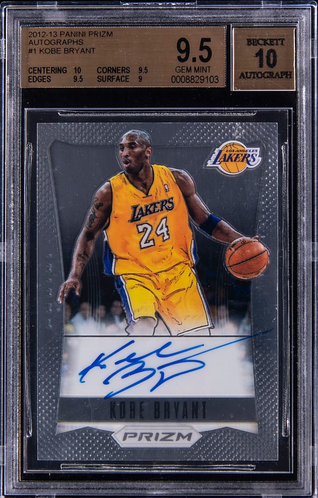 Kobe 2012-13 Prizm Auto BGS 9.5 Sells for $12.4K