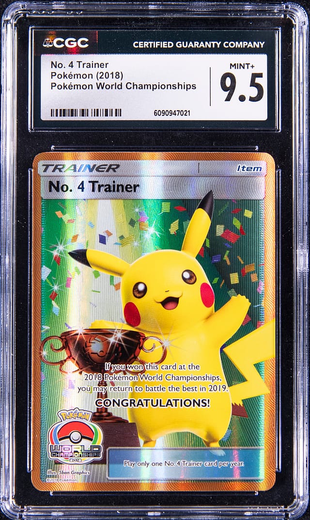 2018 No. 4 Trainer Pikachu Trophy CGC 9.5 Sale
