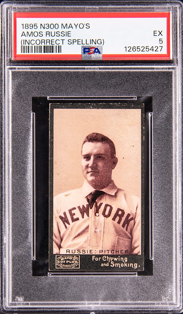 1895 N300 Amos Rusie Error PSA 5 Sells for $13K