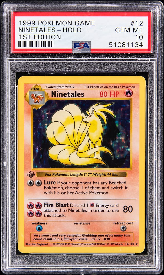 1999 1st Edition Holo Ninetales PSA 10 Sells for $25K