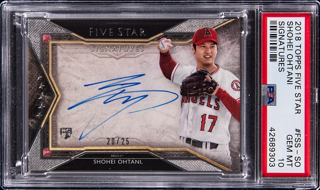 2018 Five Star Shohei Ohtani Auto /25 PSA 10 Sale