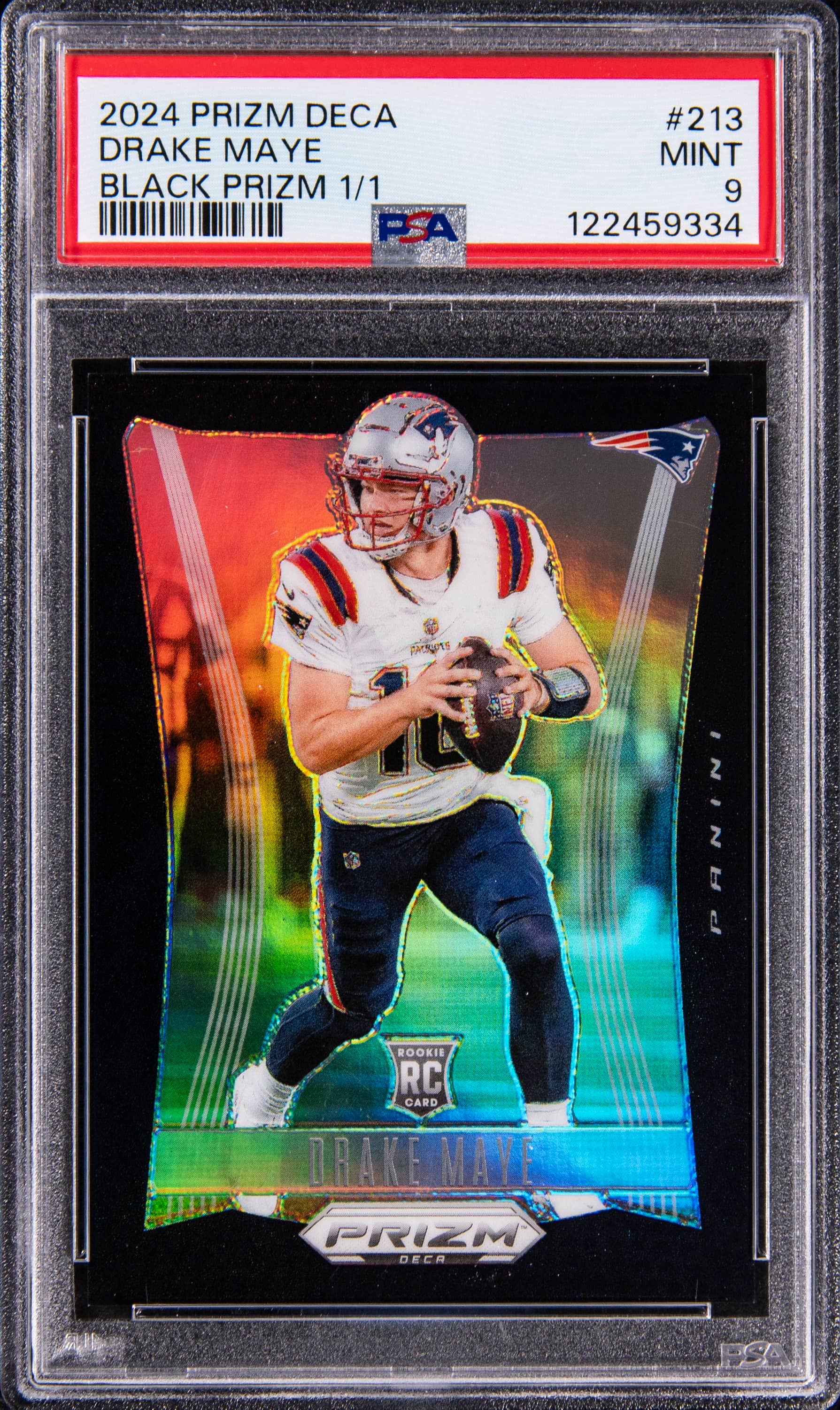 Drake Maye 2024 Prizm Deca Black 1/1 PSA 9 Sale